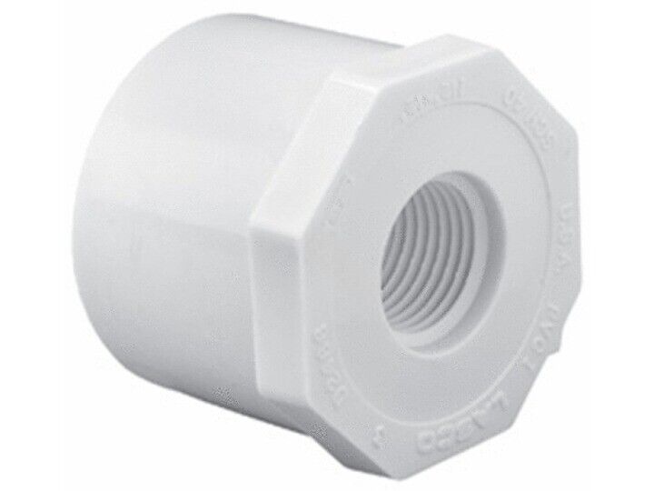 1″SPG x .75″FPT SCH40 PVC REDUCER BUSHING (LASCO – 438-131BC)